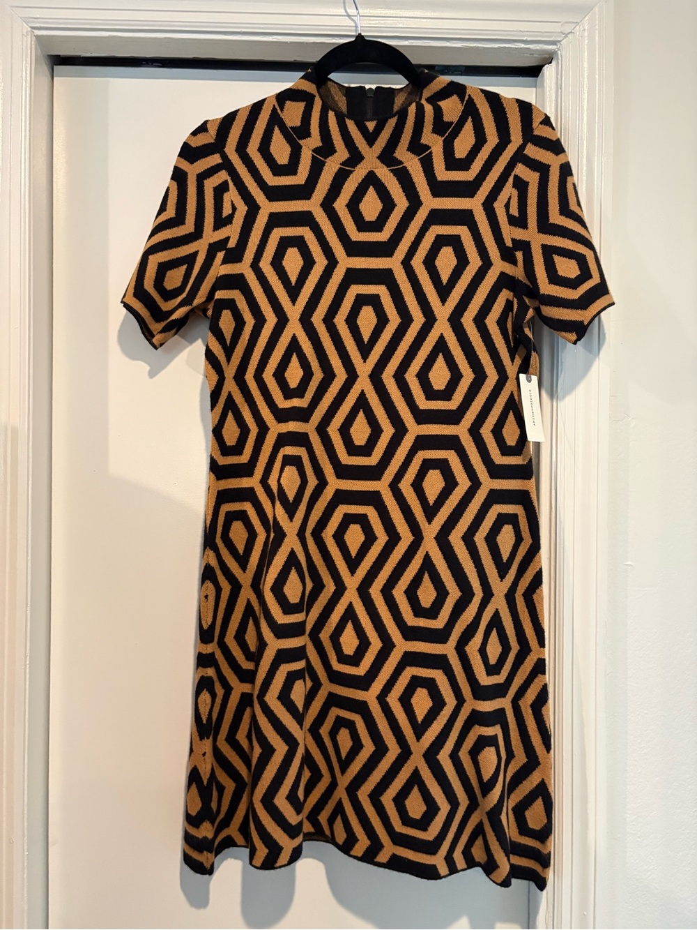 Anthropologie Maeve Geometric Pattern Short-Sleeve Mini Dress M NWT